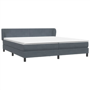 Boxspringbett mit Matratzen Dunkelgrau 200x220 cm Samt