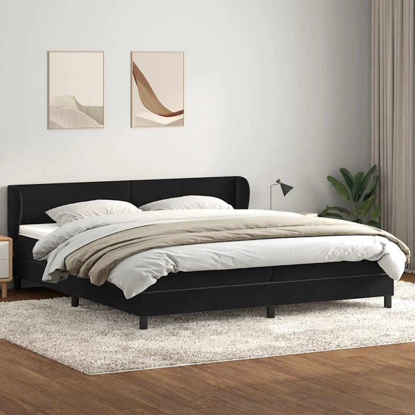 Boxspringbett Schwarz 200x220 cm Samt