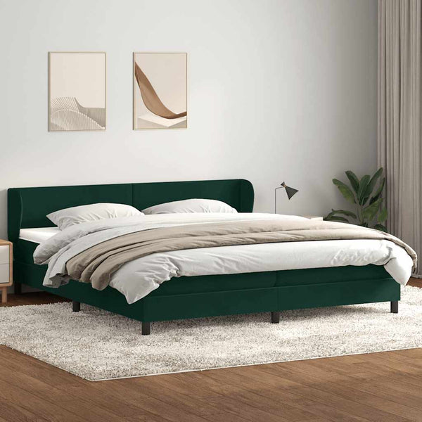 Boxspringbett Dunkelgrün 200x220 cm Samt