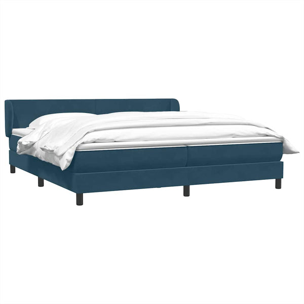 Boxspringbett Dunkelblau 200x220 cm Samt