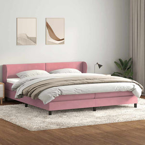Boxspringbett Rosa 200x220 cm Samt mit Matratze