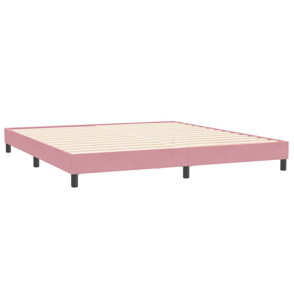 Boxspringbett Rosa 200x220 cm Samt mit Matratze