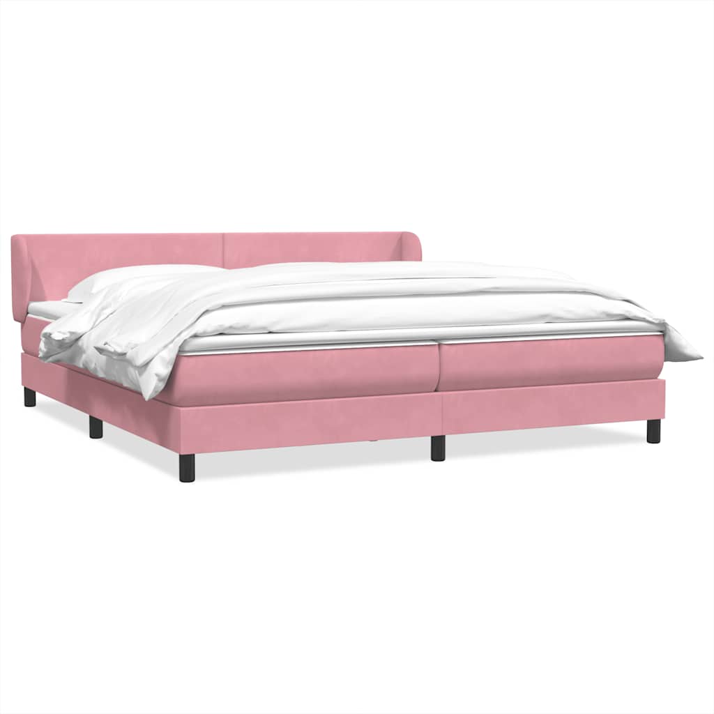 Boxspringbett Rosa 200x220 cm Samt mit Matratze