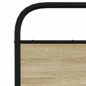 vidaXL Metal Bed Frame without Mattress Sonoma Oak 137x190 cm