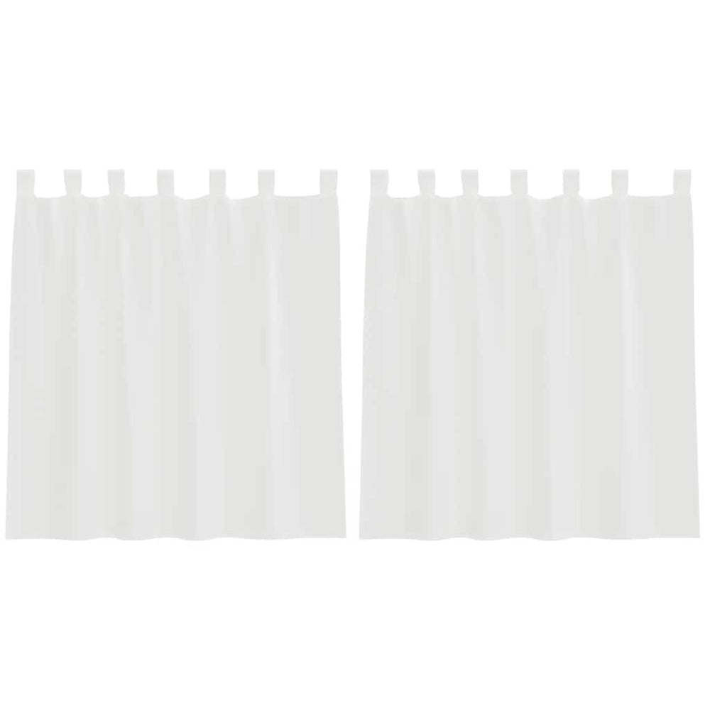 vidaXL Voile Curtains with Loops 2 pcs White 140x140 cm