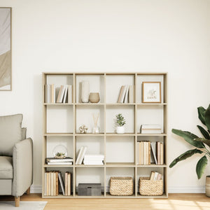 vidaXL Bookcase Sonoma Oak 137.5x29x137.5 cm Engineered Wood