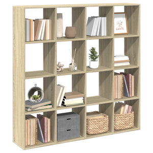 vidaXL Bookcase Sonoma Oak 137.5x29x137.5 cm Engineered Wood