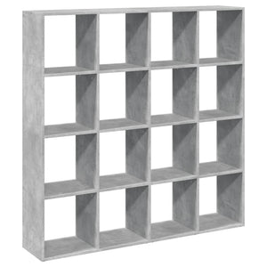 vidaXL Bookcase Concrete Grey 137.5x29x137.5 cm Engineered Wood