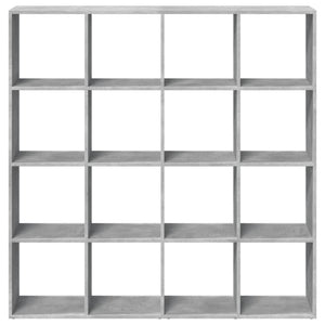 vidaXL Bookcase Concrete Grey 137.5x29x137.5 cm Engineered Wood