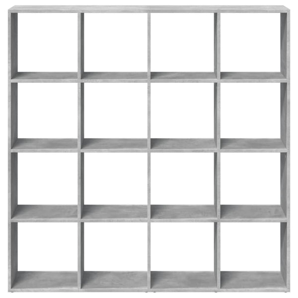 vidaXL Bookcase Concrete Grey 137.5x29x137.5 cm Engineered Wood