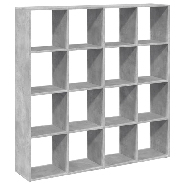 vidaXL Bookcase Concrete Grey 137.5x29x137.5 cm Engineered Wood