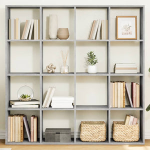 vidaXL Bookcase Concrete Grey 137.5x29x137.5 cm Engineered Wood