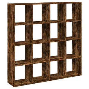 vidaXL Bookcase Smoked Oak 137.5x29x137.5 cm Engineered Wood