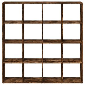vidaXL Bookcase Smoked Oak 137.5x29x137.5 cm Engineered Wood