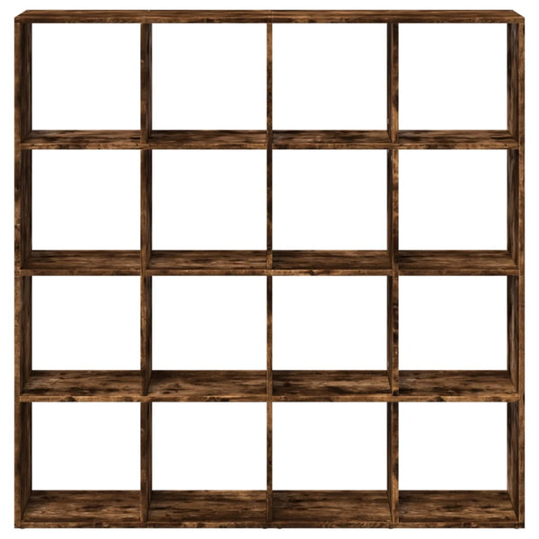 vidaXL Bookcase Smoked Oak 137.5x29x137.5 cm Engineered Wood