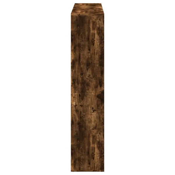 vidaXL Bookcase Smoked Oak 137.5x29x137.5 cm Engineered Wood
