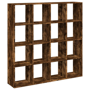 vidaXL Bookcase Smoked Oak 137.5x29x137.5 cm Engineered Wood
