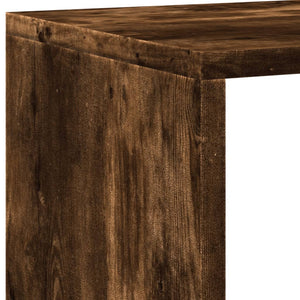 vidaXL Bookcase Smoked Oak 137.5x29x137.5 cm Engineered Wood