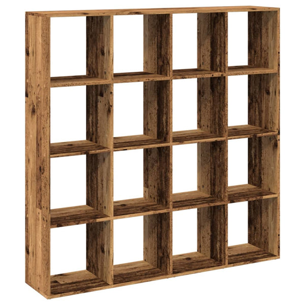 vidaXL Bookshelf Reclaimed Wood Look 137.5x29x137.5 cm Engineered Wood