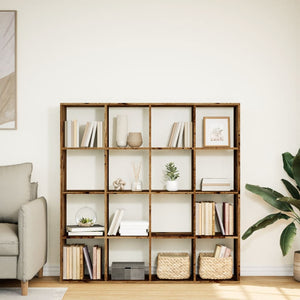 vidaXL Bookshelf Reclaimed Wood Look 137.5x29x137.5 cm Engineered Wood