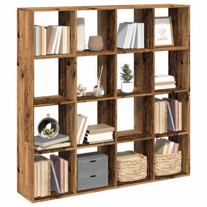 vidaXL Bookshelf Reclaimed Wood Look 137.5x29x137.5 cm Engineered Wood
