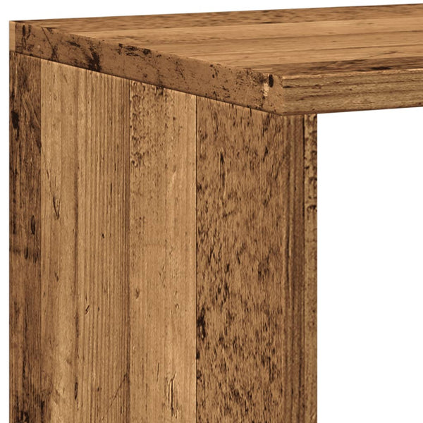 vidaXL Bookshelf Reclaimed Wood Look 137.5x29x137.5 cm Engineered Wood