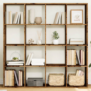 vidaXL Bookshelf Reclaimed Wood Look 137.5x29x137.5 cm Engineered Wood
