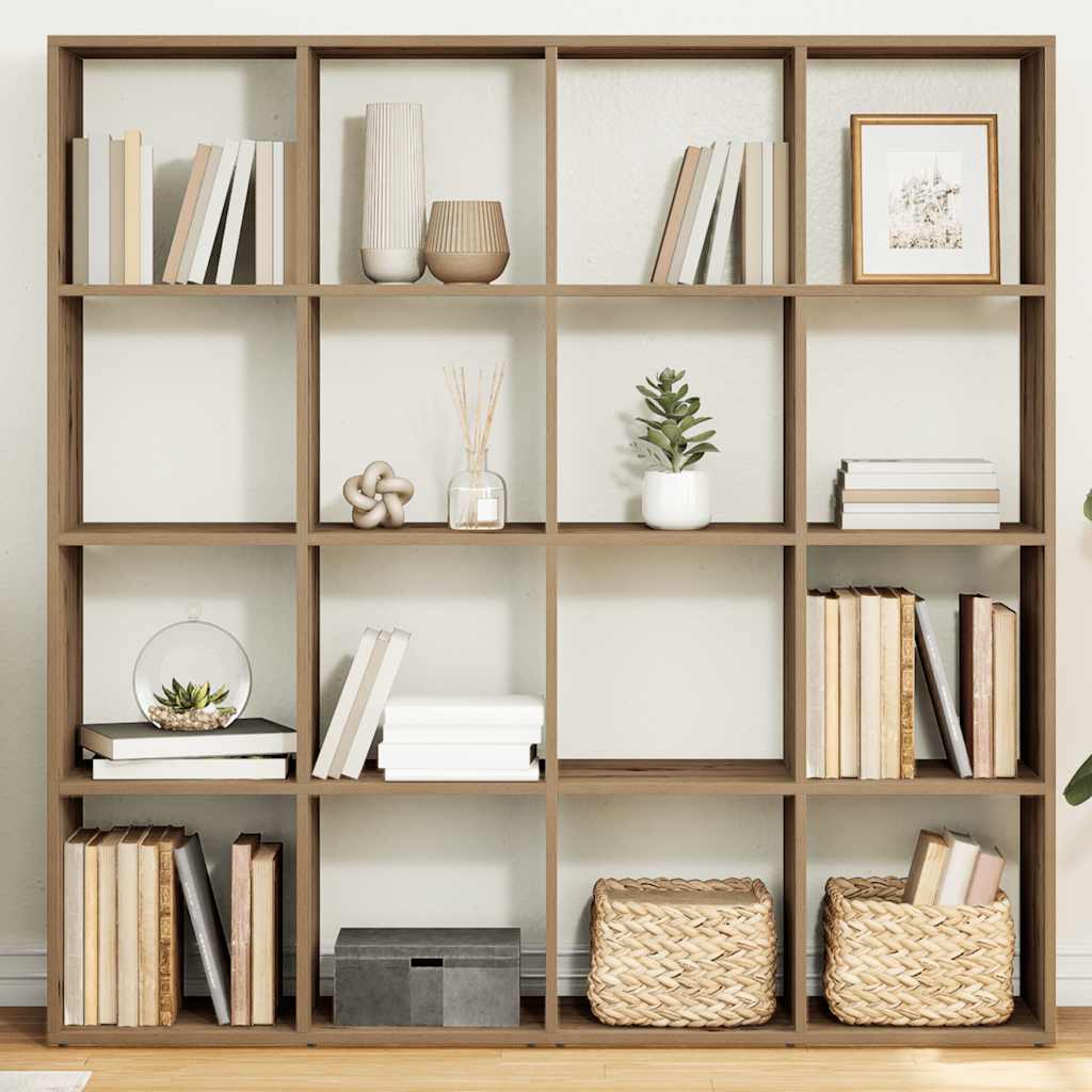 vidaXL Bookcase Artisan Oak 137.5x29x137.5 cm Engineered Wood