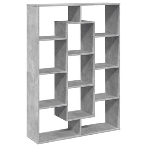 vidaXL Bookcase Concrete Gray 102x29x143 cm Engineered Wood
