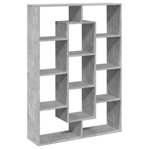 vidaXL Bookcase Concrete Gray 102x29x143 cm Engineered Wood