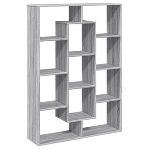 vidaXL Bookcase Sonoma Oak Grey 102x29x143 cm Engineered Wood