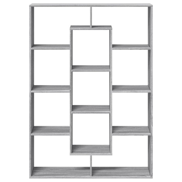 vidaXL Bookcase Sonoma Oak Grey 102x29x143 cm Engineered Wood