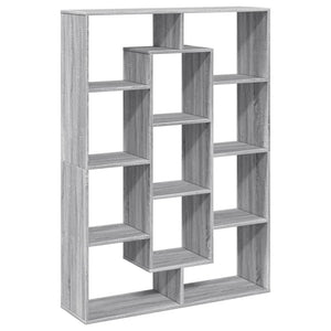 vidaXL Bookcase Sonoma Oak Grey 102x29x143 cm Engineered Wood