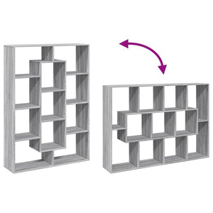 vidaXL Bookcase Sonoma Oak Grey 102x29x143 cm Engineered Wood