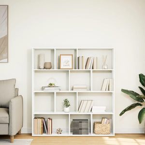 vidaXL Bookcase White 132x29x141.5 cm Engineered Wood