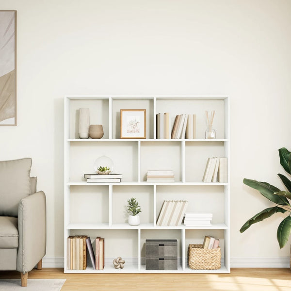vidaXL Bookcase White 132x29x141.5 cm Engineered Wood