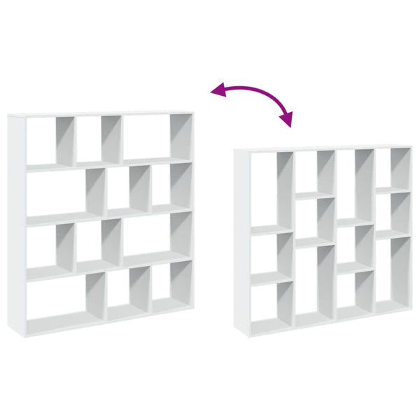 vidaXL Bookcase White 132x29x141.5 cm Engineered Wood