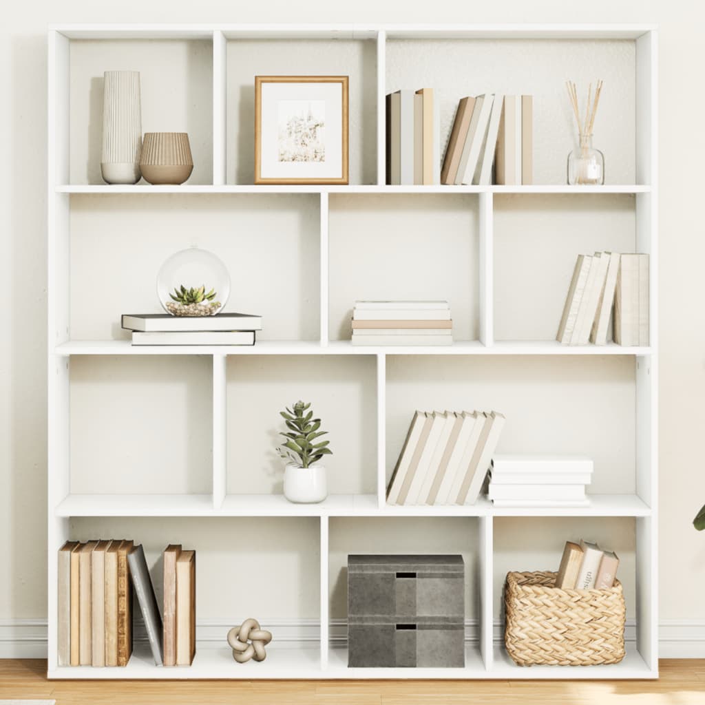 vidaXL Bookcase White 132x29x141.5 cm Engineered Wood