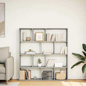 vidaXL Bookshelf Concrete Grey 132x29x141.5 cm Engineered Wood
