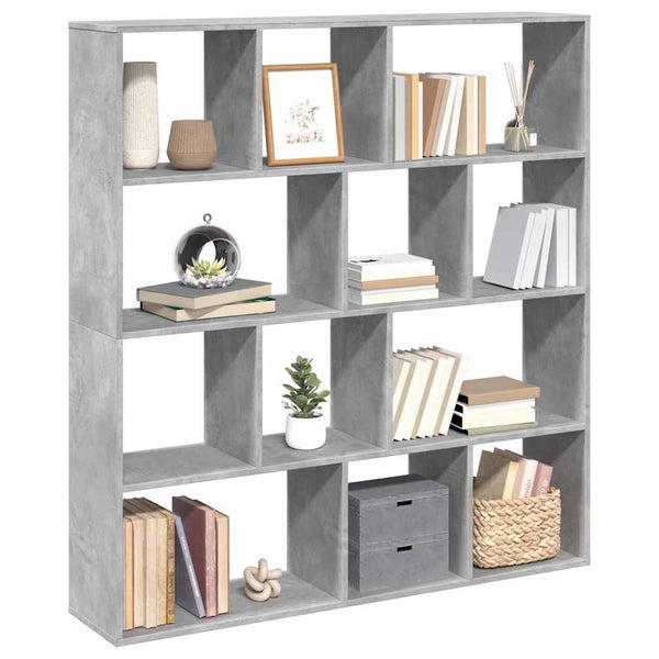 vidaXL Bookshelf Concrete Grey 132x29x141.5 cm Engineered Wood