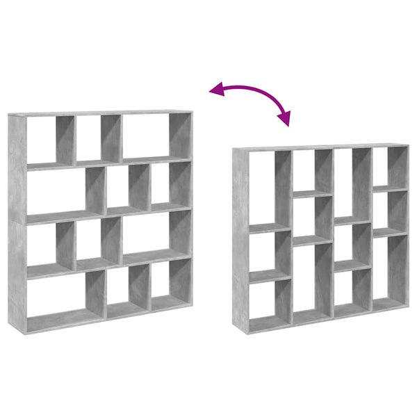 vidaXL Bookshelf Concrete Grey 132x29x141.5 cm Engineered Wood