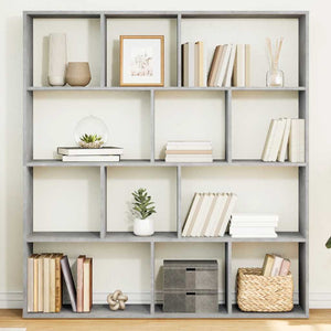 vidaXL Bookshelf Concrete Grey 132x29x141.5 cm Engineered Wood