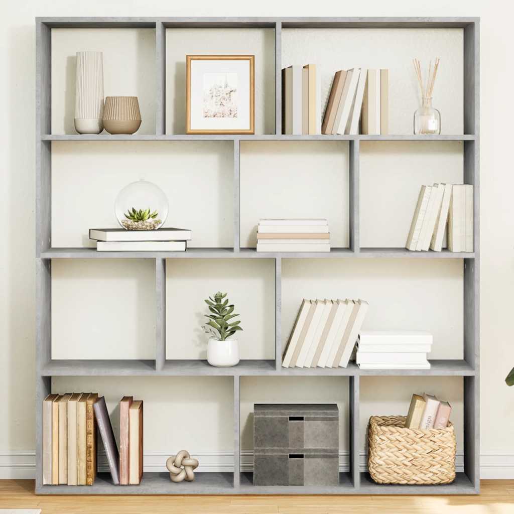 vidaXL Bookshelf Concrete Grey 132x29x141.5 cm Engineered Wood