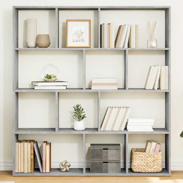 vidaXL Bookshelf Concrete Grey 132x29x141.5 cm Engineered Wood