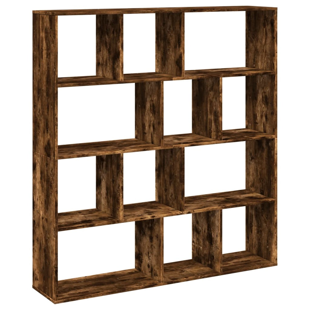 vidaXL Bookshelf Smoked Oak 132x29x141.5 cm Engineered Wood