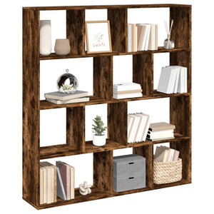 vidaXL Bookshelf Smoked Oak 132x29x141.5 cm Engineered Wood