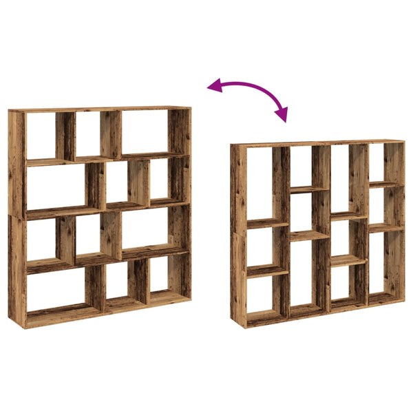 vidaXL Bookcase Reclaimed Wood Look 132x29x141.5 cm Engineered Wood