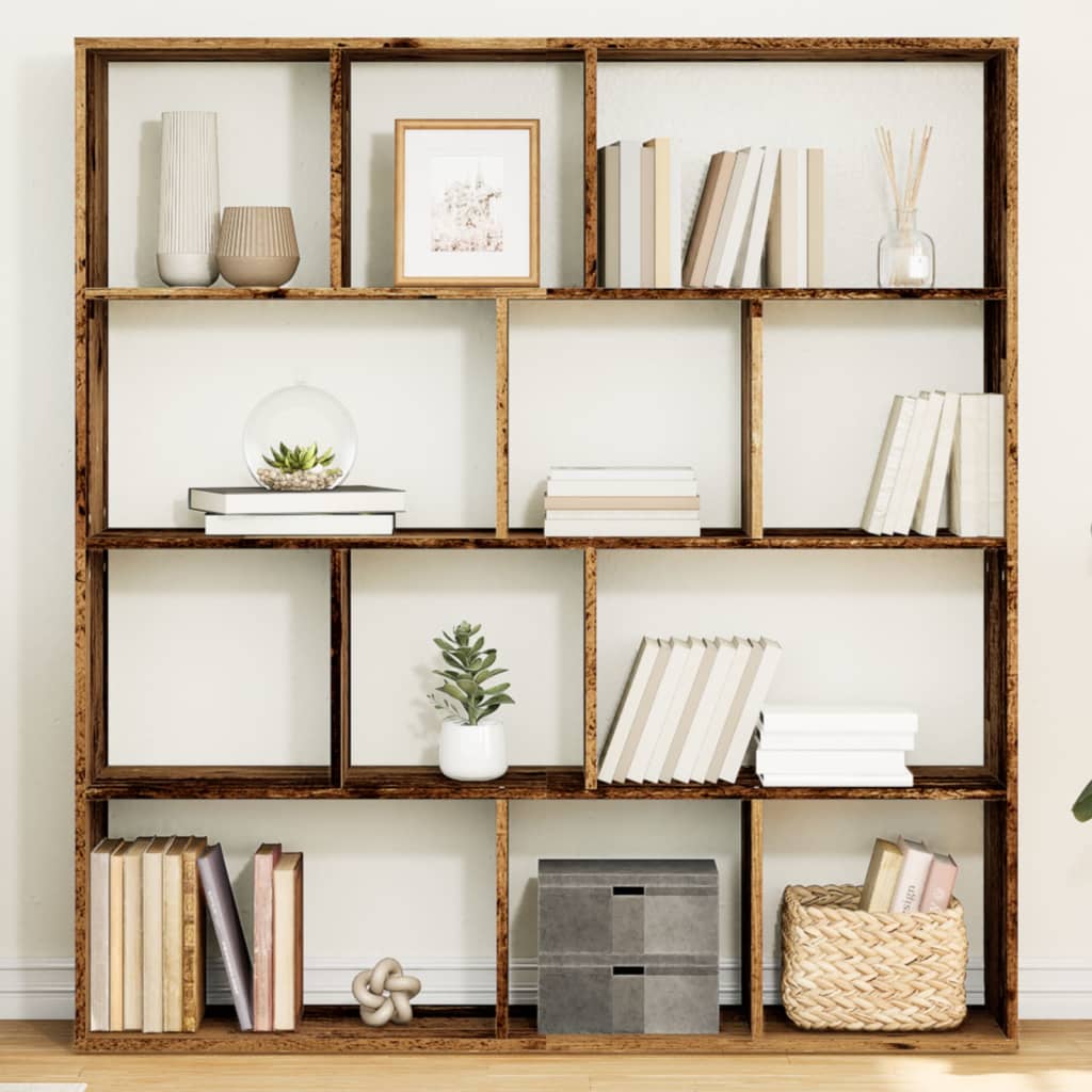 vidaXL Bookcase Reclaimed Wood Look 132x29x141.5 cm Engineered Wood
