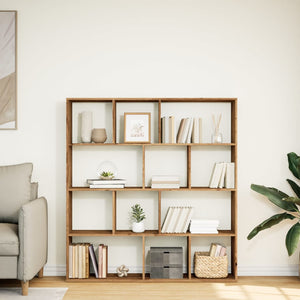 vidaXL Bookcase Artisan Oak 132x29x141.5 cm Engineered Wood