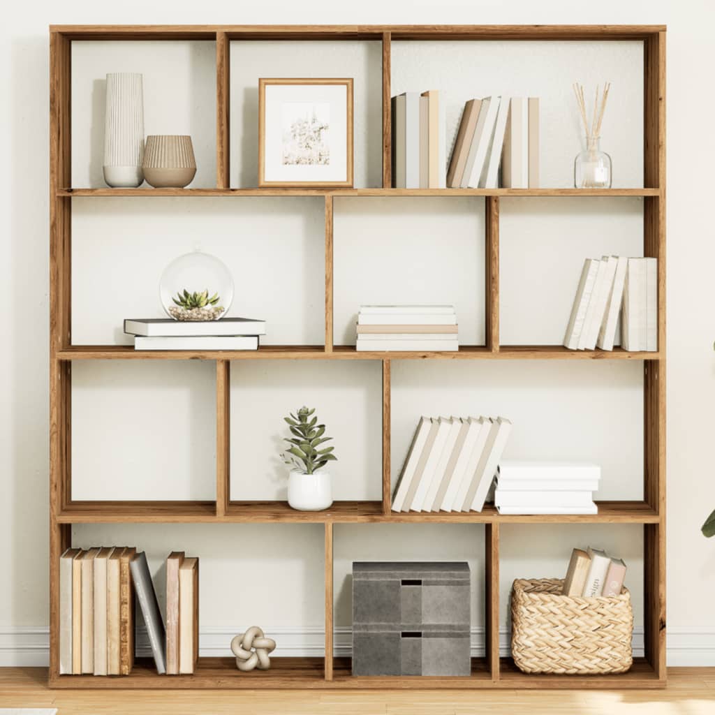 vidaXL Bookcase Artisan Oak 132x29x141.5 cm Engineered Wood